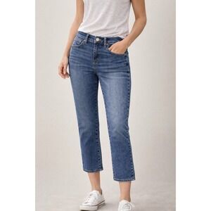 American Eagle Women's Boy Crop Stretch Jeans Size 2 Blue Denim Casual Style